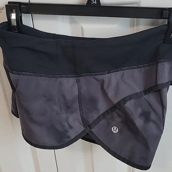 Lululemon Black and Gray Athletic Shorts - Picture 3 of 4